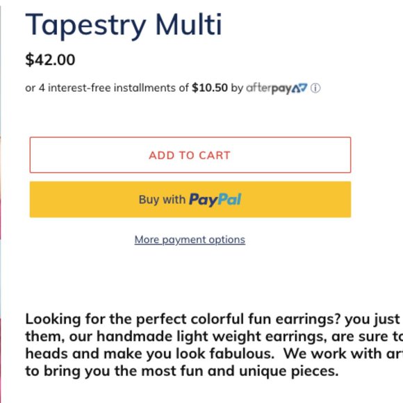 Treasure Jewel Tapestry Multi Colored Earrings - Picture 2 of 3